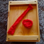 Mitaines résille rouge